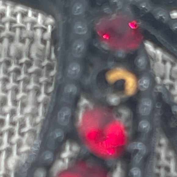 Weiss SIgned Vintage Brooch Pin Flower Red Rhinestone Flower Tulip - Picture 3 of 10